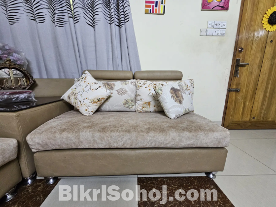 6 Seater L-Shape Sofa Set without Center Table